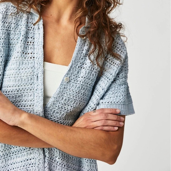 Free People Alicia Crochet Long Cardigan - Picture 4 of 7